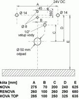 Splachovač Sanela automatický radarový   SLP 07S